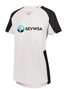 Women's Cutter Jersey / White/ Black / Southeastern Virginia Women’s Soccer Association / SEVWSA