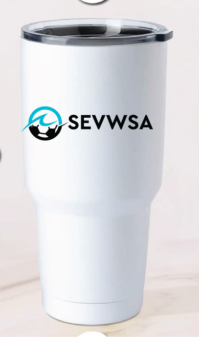 32oz Stainless Steel Tumbler / White / Southeastern Virginia Women’s Soccer Association / SEVWSA