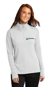 Ladies Sport-Wick Flex Fleece 1/4-Zip / White / SEVWSA