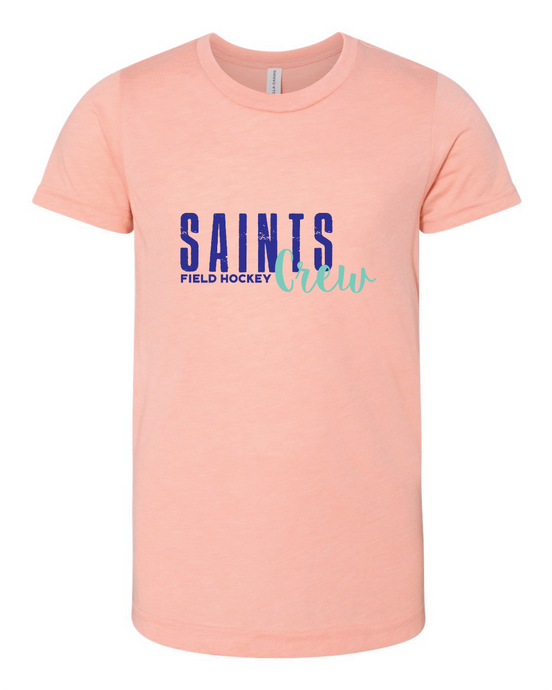 Triblend Jersey Short Sleeve Tee / Peach / Saints Crew - Fidgety