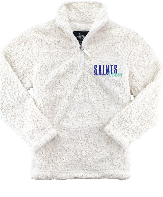 Sherpa Quarter-Zip Pullover (Youth & Adult)/ Natural / Saints Crew