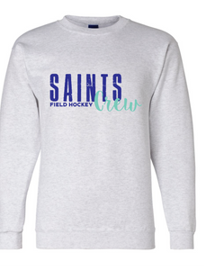 Crew neck Sweatshirt (Youth & Adult) / Ash Gray / Saints Crew