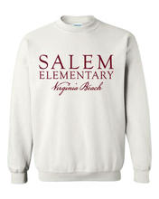 Fleece Crewneck Sweatshirt / White / Salem Elementary School