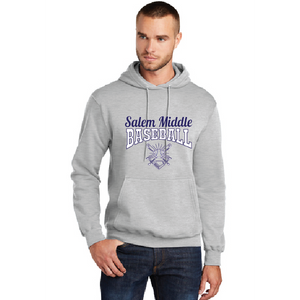 Fleece Hooded Sweatshirt / Ash Grey  / Salem Middle School Baseball