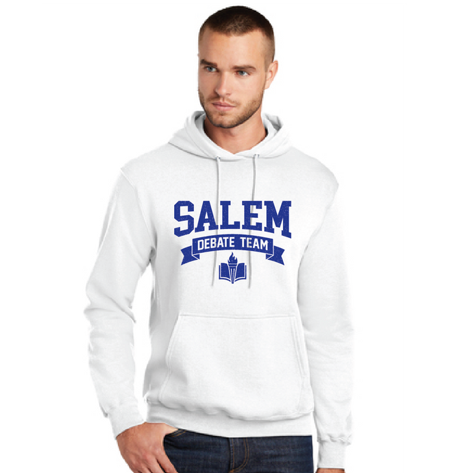 Fleece Hooded Sweatshirt / White / Salem Middle School Debate