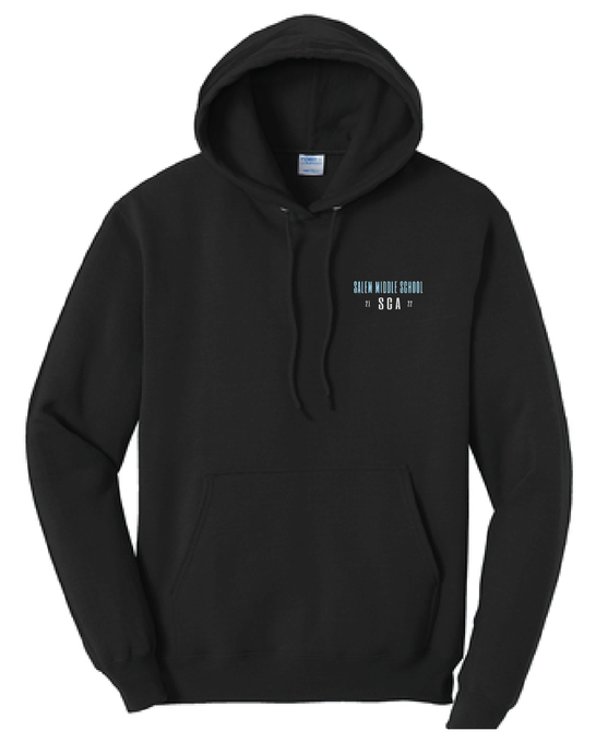 Fleece Pullover Hooded Sweatshirt / Black / Salem Middle School SCA