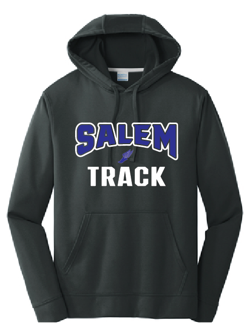 Performance Fleece Pullover Hooded Sweatshirt / Jet Black / Salem Middle School Track