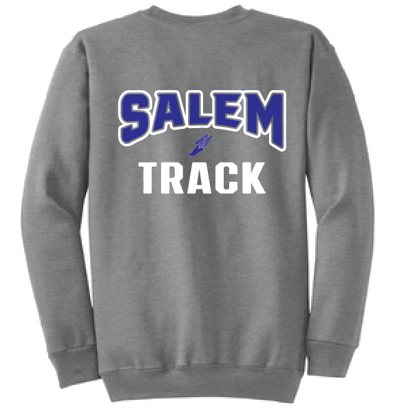 Fleece Crewneck Sweatshirt / Heather Grey / Salem Middle School Track