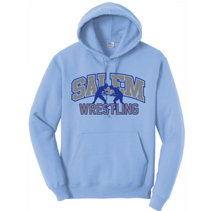 Fleece Hooded Sweatshirt / Light Blue / Salem Middle School Wrestling