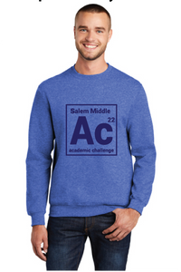 Core Fleece Crewneck Sweatshirt / Heather Royal / Salem Middle Academic Challenge