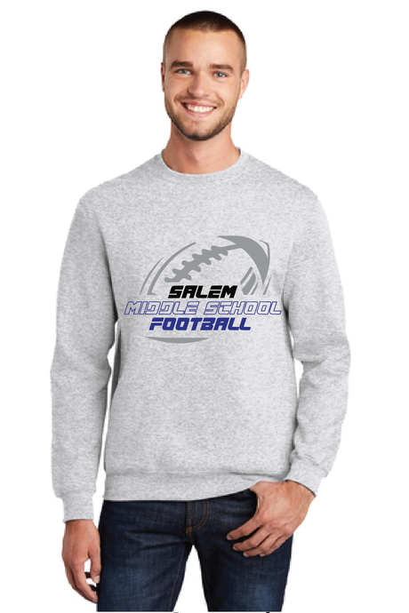 Essential Fleece Crewneck Sweatshirt / Ash / Salem Middle School Football