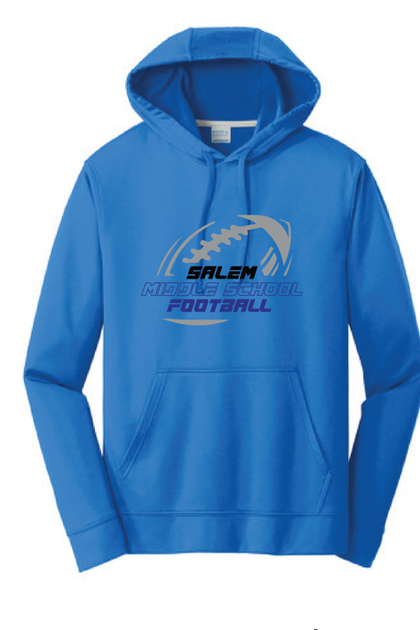 Performance Fleece Pullover Hooded Sweatshirt / Royal / Salem Middle School Football