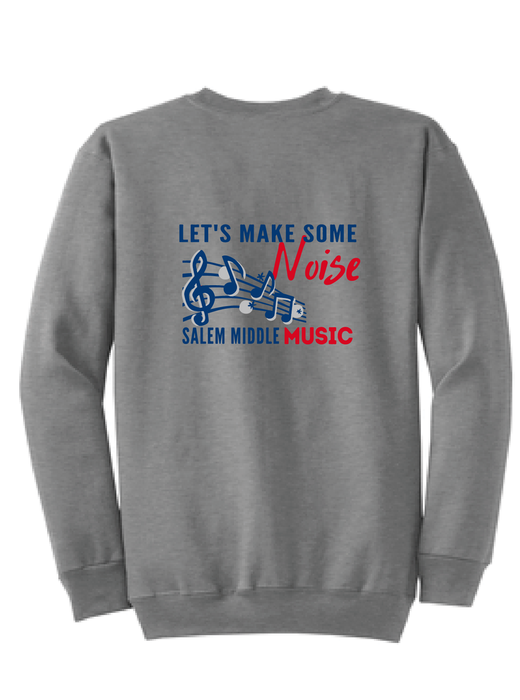 Fleece Crewneck Sweatshirt / Athletic Heather / Salem Middle School Music