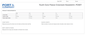 Fleece Crewneck Sweatshirt (Youth & Adult) / Heather Red / Center Grove Middle School