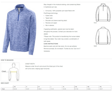 Electric Heather Fleece 1/4-Zip Pullover / True Royal Electric / Virginia Association Of Governmental Procurement