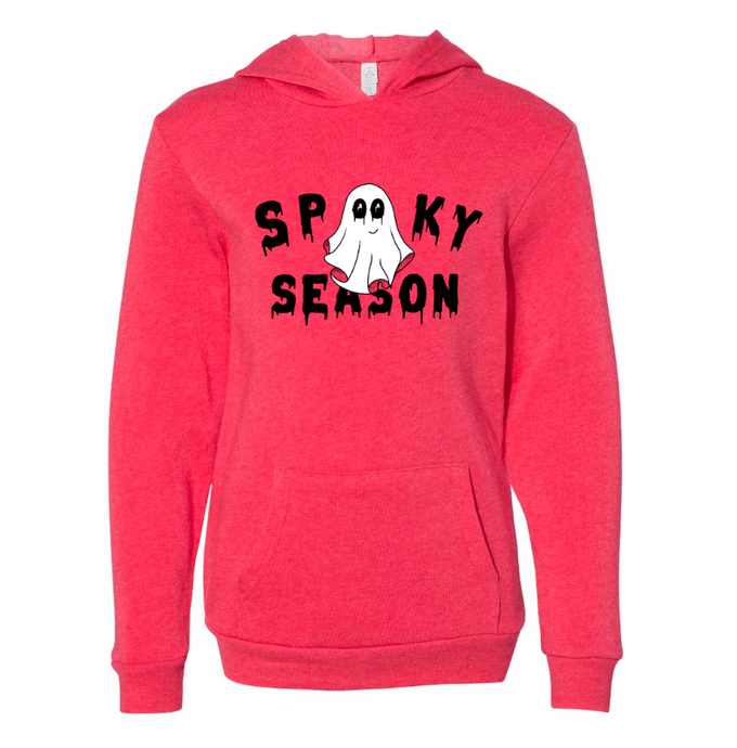 Spooky Season / Heather Red / Fleece Hooded Sweatshirt