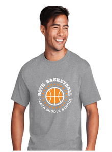 Cotton Short Sleeve T-Shirt / Athletic Heather / Plaza Boys Basketball