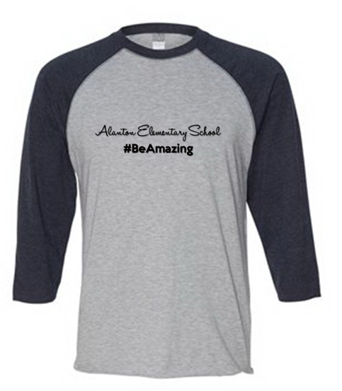 Be Amazing - Black/Gray Raglan Tee Adult / Alanton - Fidgety