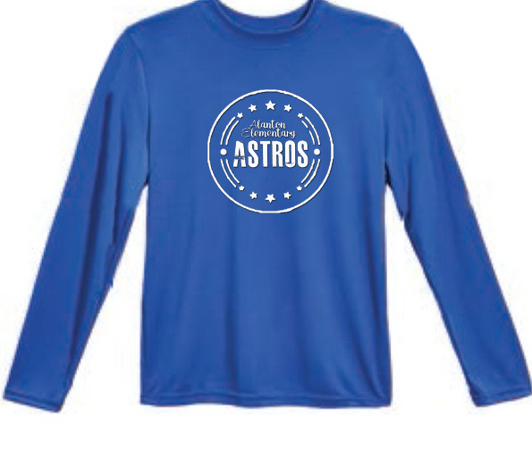 Astros - Youth Long Sleeve Tee - Blue - Fidgety