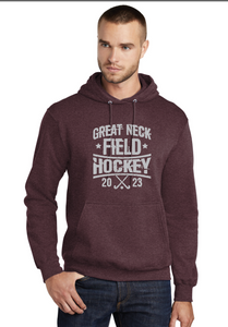 Fleece Pullover Hooded Sweatshirt / Maroon / Great Neck Field Hockey