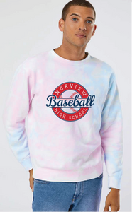 Midweight Tie-Dyed Sweatshirt / Tie Dye Cotton Candy / Norview High School Baseball