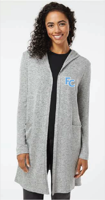 Women's Cuddle Fleece Cardigan / Light Grey / First Colonial High School Staff