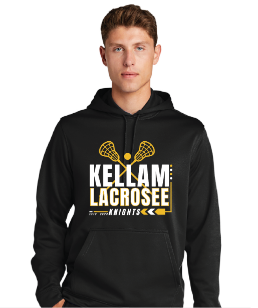 Fleece Hooded Pullover / Black / Kellam High School Lacrosse