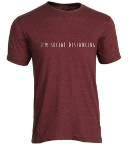 I'm Social Distancing Softstyle T-Shirt / Heather Gray / Fidgety