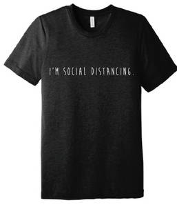 I'm Social Distancing Softstyle T-Shirt / Heather Gray / Fidgety