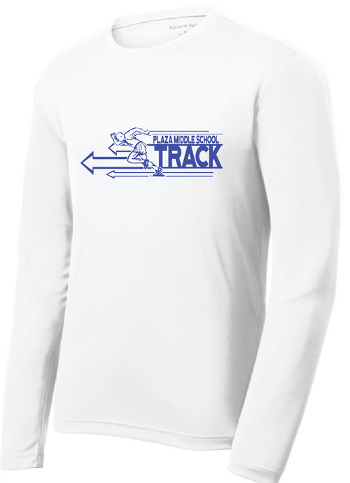 RacerMesh Long Sleeve Tee / White / Plaza Track - Fidgety