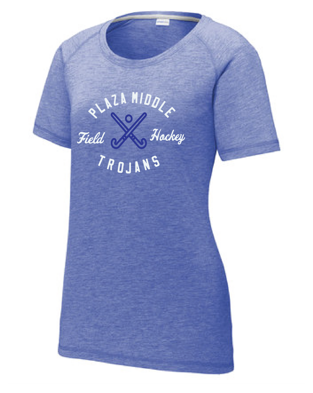 Tri-Blend Scoop Neck T-shirt / Light Blue / Plaza Field Hockey - Fidgety