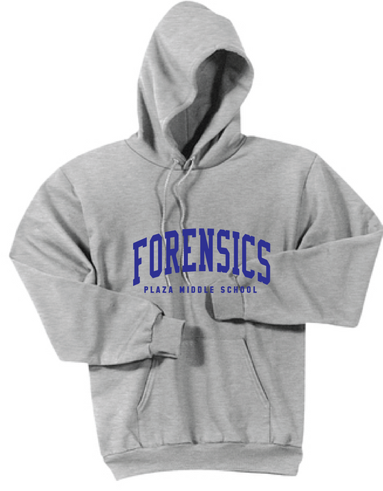 Fleece Hooded Sweatshirt / Grey / Plaza Forensics - Fidgety