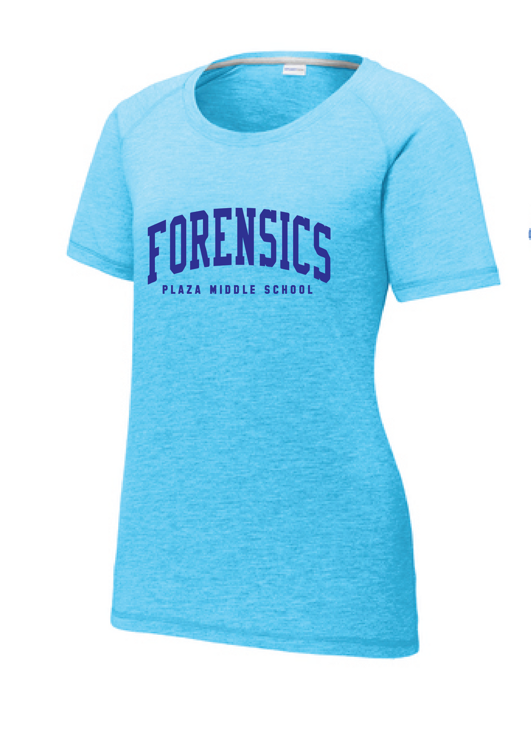 Tri-Blend Scoop Neck T-shirt / Light Blue / Plaza Forensics - Fidgety