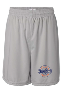 7" Athletic Shorts / Silver / Plaza Middle School Baseball