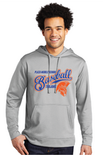 Performance Fleece Pullover Hooded Sweatshirt / Silver / Plaza Middle School Baseball