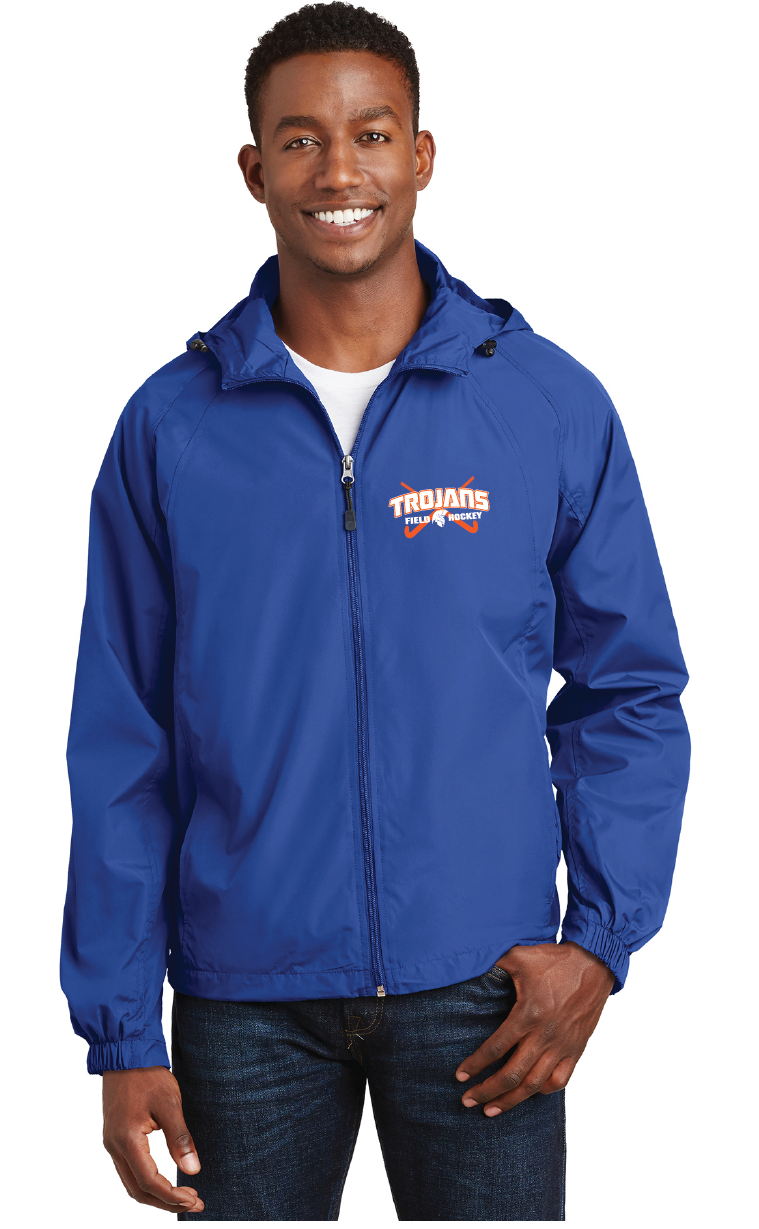 Hooded Raglan Jacket / Royal / Plaza Middle School Field Hockey