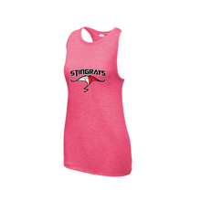 Ladies Tri-Blend Wicking Tank / Raspberry Heather / Stingrays Swim Team - Fidgety