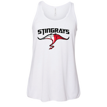 Youth Flowy Racerback Tank / White / Stingrays Swim Team - Fidgety