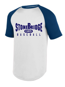 Practice Baseball Jersey (Youth & Adult) / White & Navy / StoneBridge Baseball