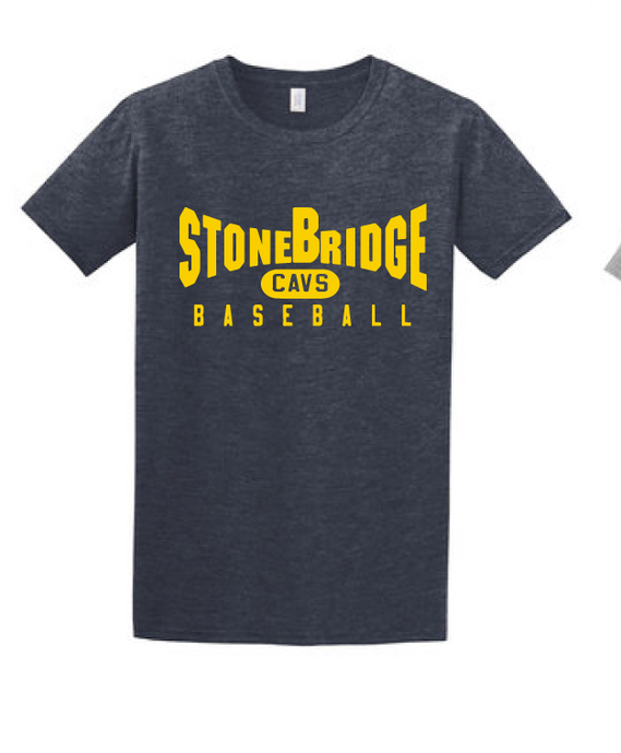 Softstyle Short Sleeve T-Shirt (Youth & Adult) / Heather Navy / StoneBridge Baseball