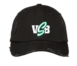 Distressed Trucker Hat / Black / Virginia Beach Stripers Baseball