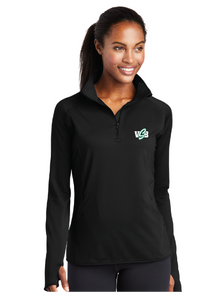 Stretch 1/2-Zip Pullover / Black / Virginia Beach Stripers Baseball