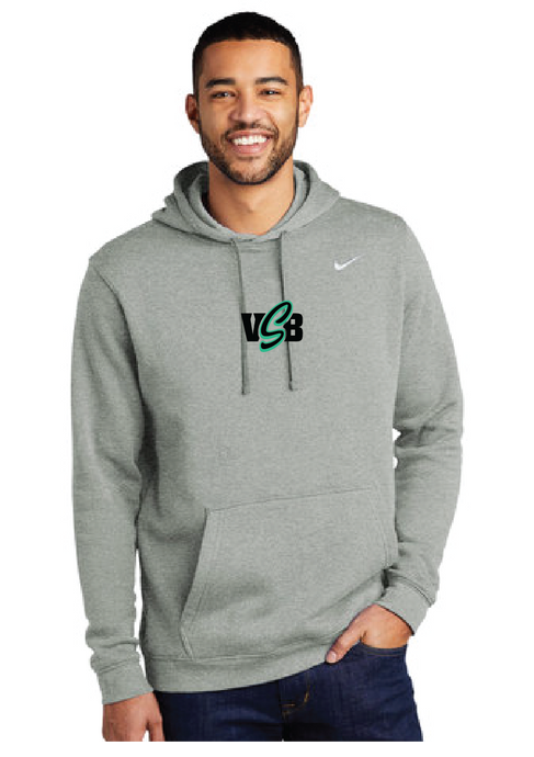 Nike Club Fleece Pullover Hoodie / Dark Grey Heather / Virginia Beach Stripers Baseball