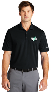 Nike Dri-FIT Micro Pique Polo / Black / Virginia Beach Stripers Baseball