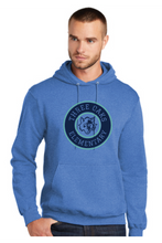 Fleece Pullover Hooded Sweatshirt (Youth & Adult) / Heather Royal / Three Oaks Elementary
