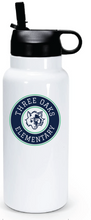 32oz Stainless Steel Water Bottle / White / Three Oaks Elementary