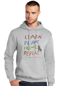 Design Winner - Fleece Pullover Hooded Sweatshirt (Youth & Adult) / Ash / Three Oaks Elementary School
