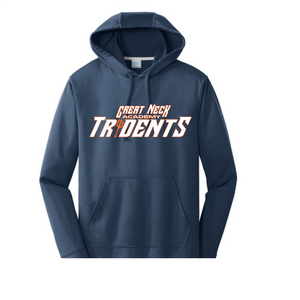 Performance Hooded Sweatshirt / Navy / Tridents - Fidgety