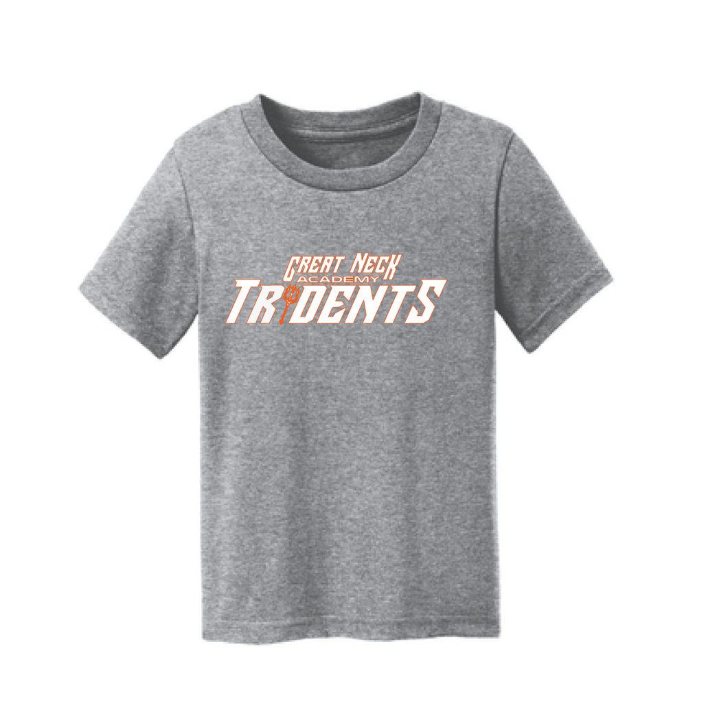 Toddler Triblend Cotton T-shirt / Athletic Gray / Tridents - Fidgety