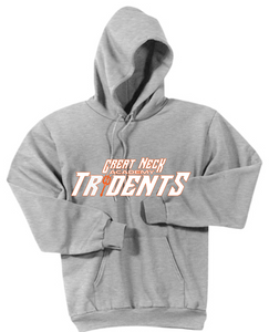 Fleece Hooded Sweatshirt / Athletic Gray / Tridents - Fidgety